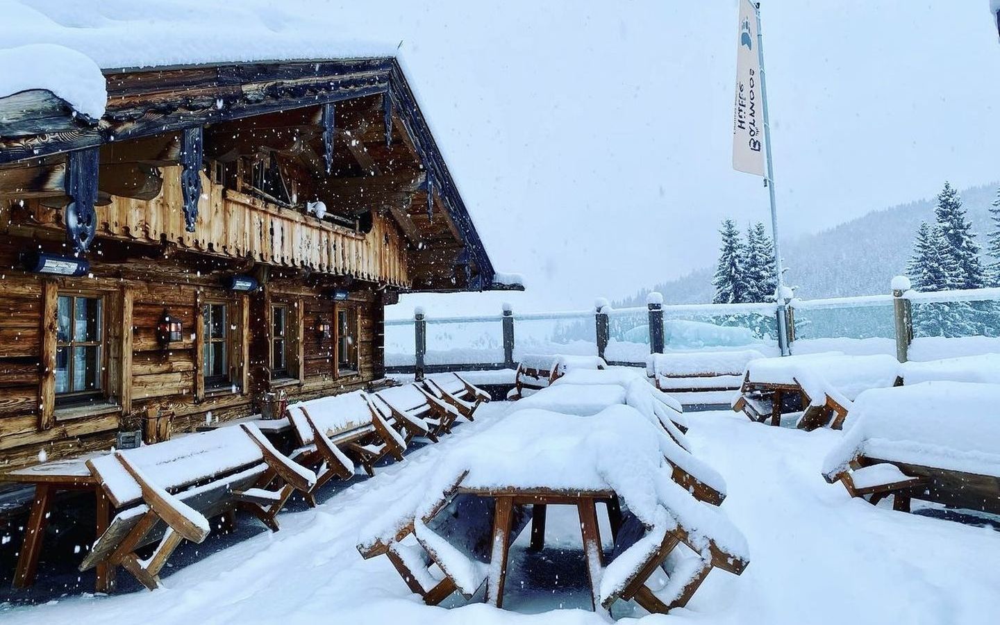Bärmooshütte im Winter Maria Alm