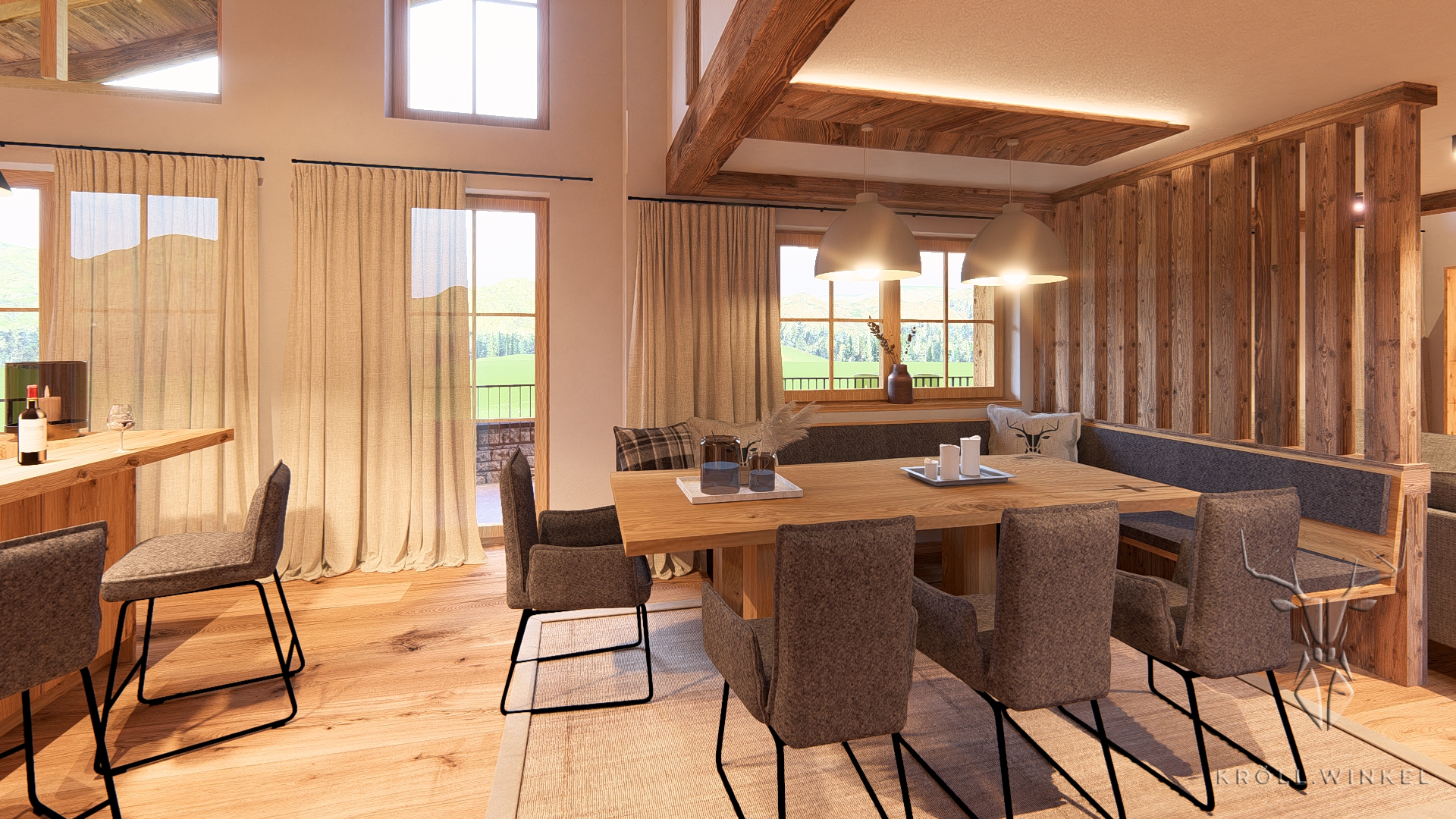 Essbereich mit Eckbank Chalet Hochkoenig in Maria Alm