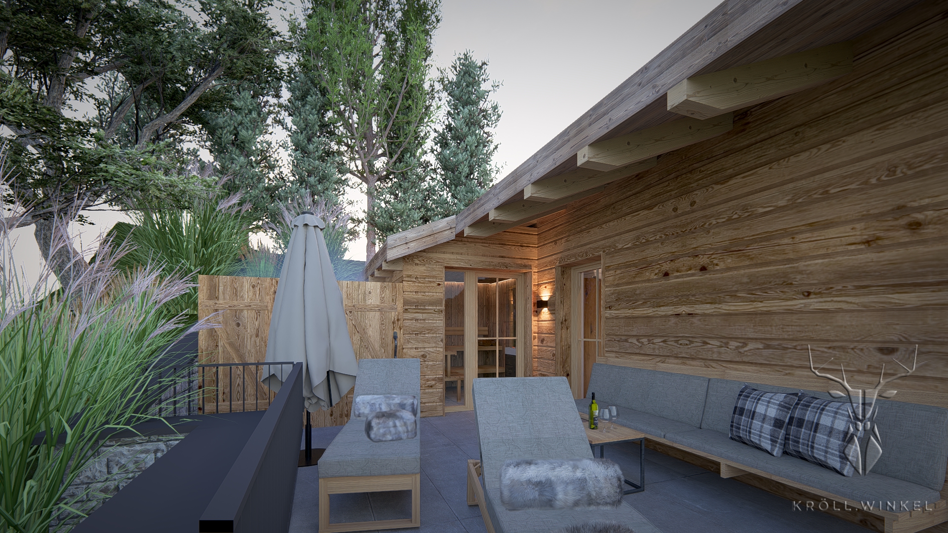 Wellnessterrasse Chalet Hochkoenig in Maria Alm